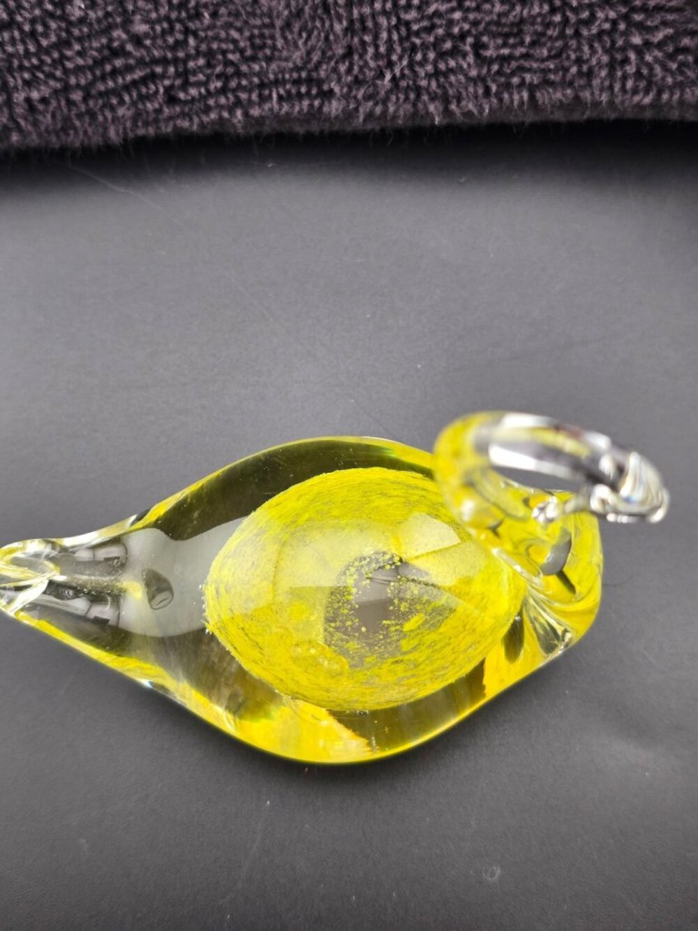 Ekenas Sweden Yellow Art Glass Swan Figurine Handblown Elegant Collectible - Picture 10 of 15